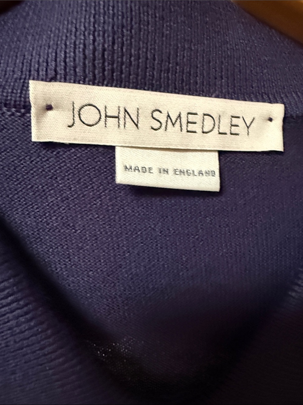John Smedley Deep Plum Short-Sleeve Cotton Sweater - Picture 2 of 5